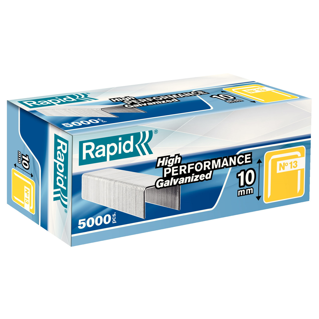 Hæfteklammer Rapid til hæftepistol - Rapid 13/10 mm 5000 stk i æske