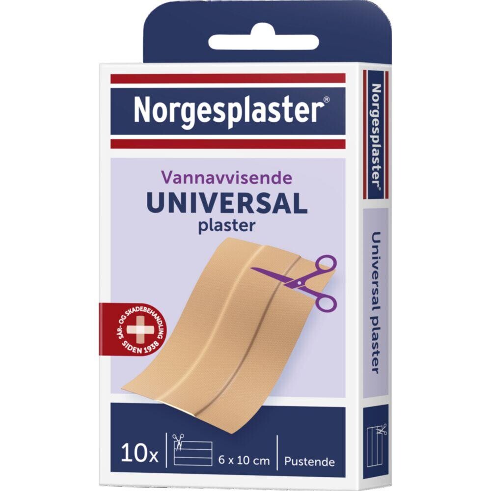 Hæfteplaster, Kvikk Universal, 6x10cm, beige, vandafvisende, usteril - 10 stk