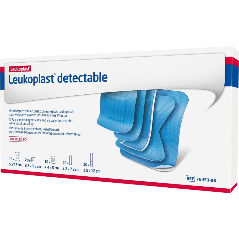 Hæfteplaster - Leukoplast Detectable ass. størrelser - Blå - 1 pakke
