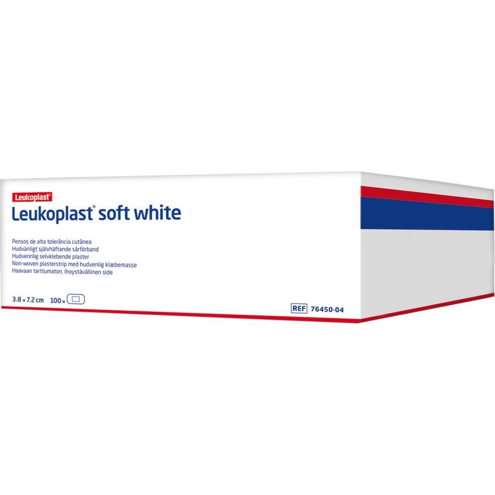 Hæfteplaster Leukoplast Soft White 7,2x3,8cm hvid - 100 stk