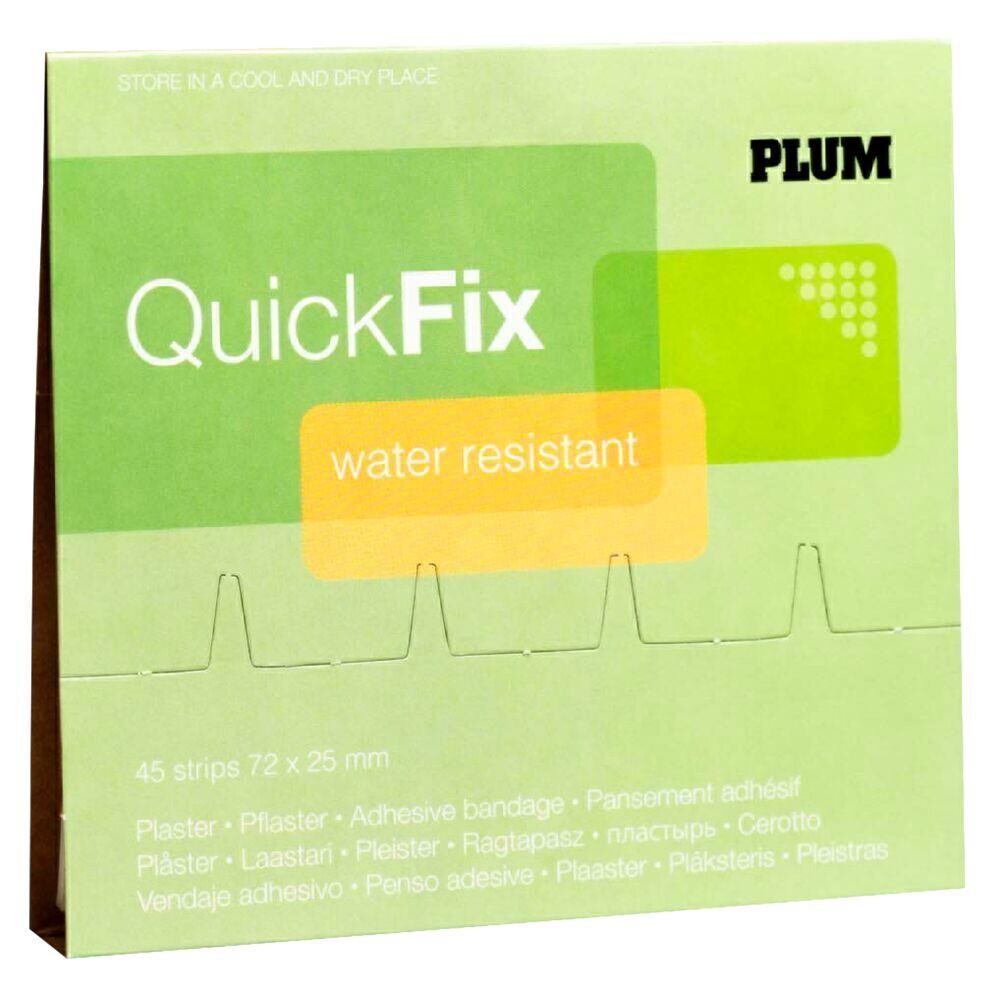 Hæfteplaster - QuickFix refill 7,2x2,5cm - Vandafvisende beige - 45 stk - 6 pakker