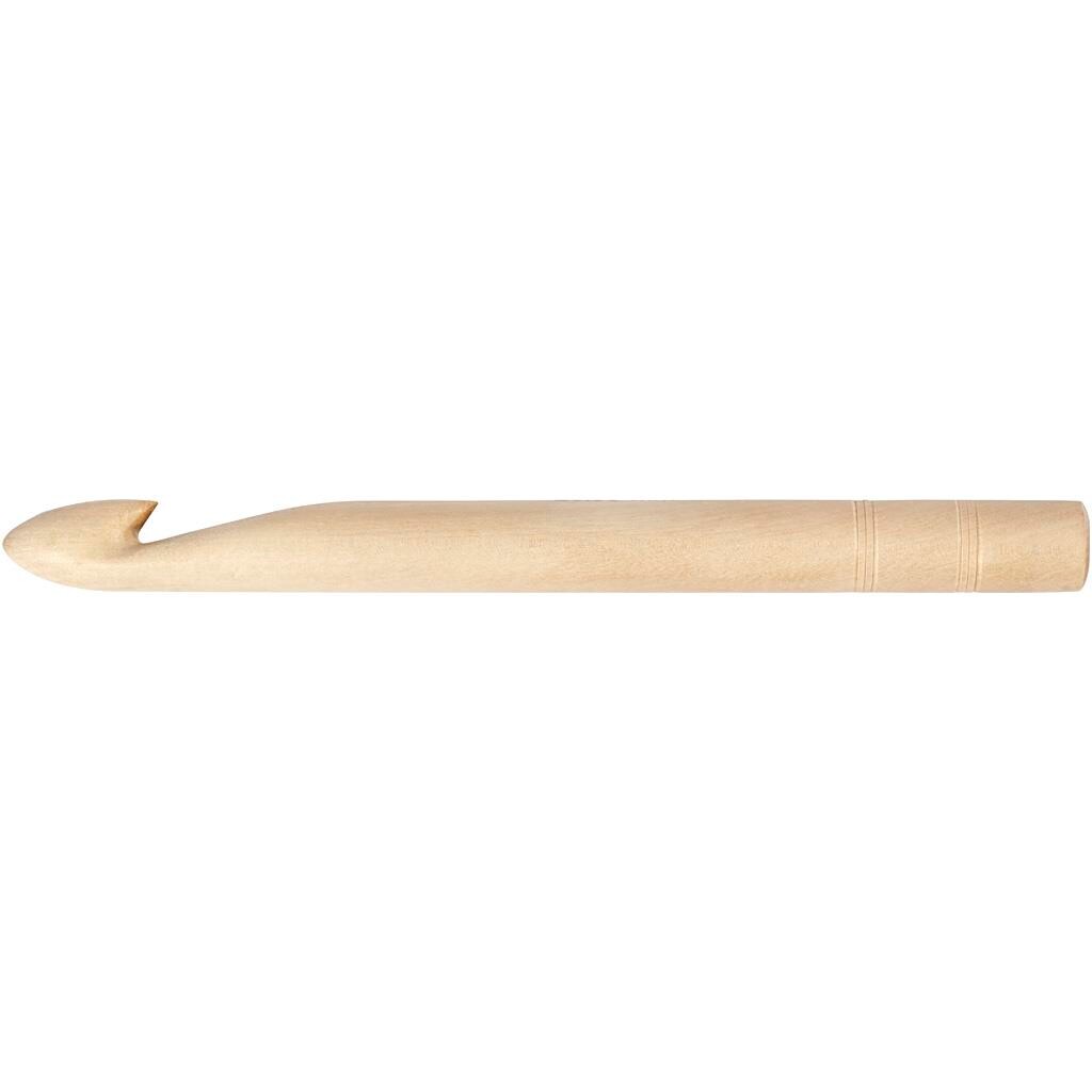 Hæklenål nr. 20 (20 mm) birk - 23 cm