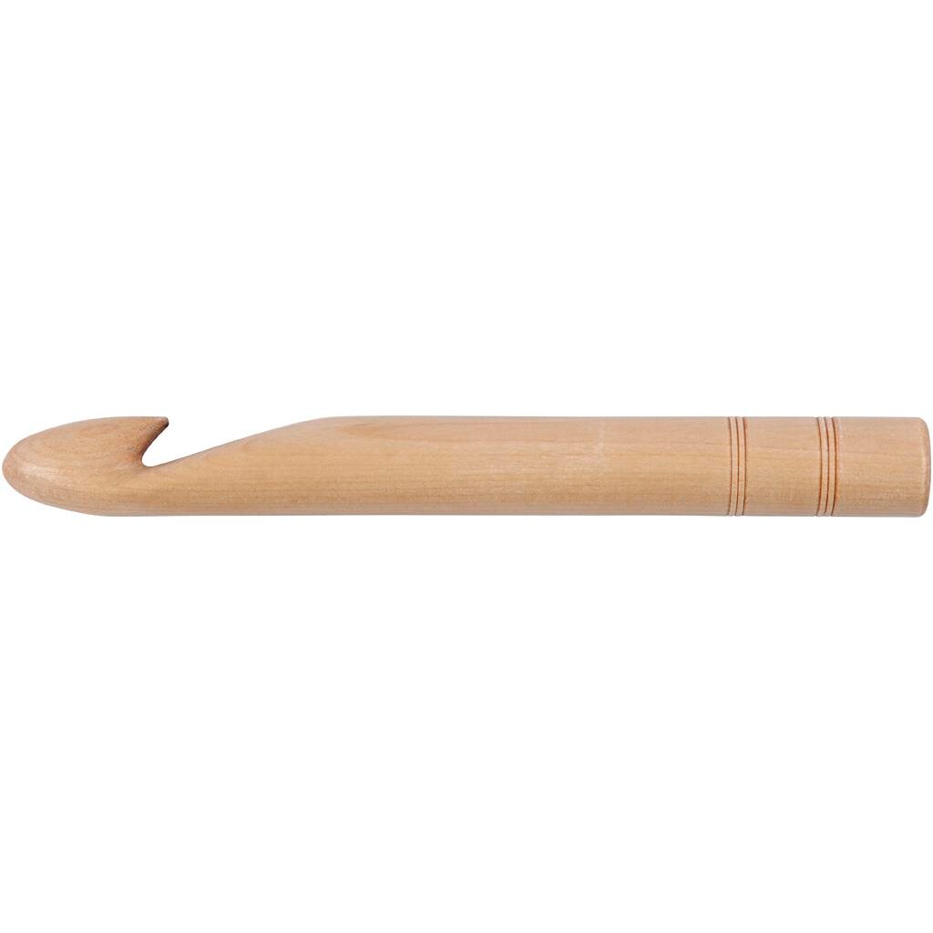 Hæklenål nr. 25 (25 mm) birk - 23 cm