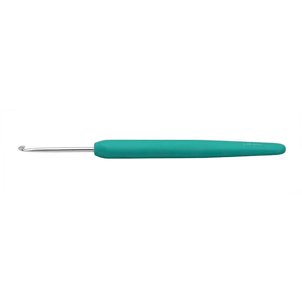Hæklenål nr 2.5 (2,5 mm) grøn - 13.3cm