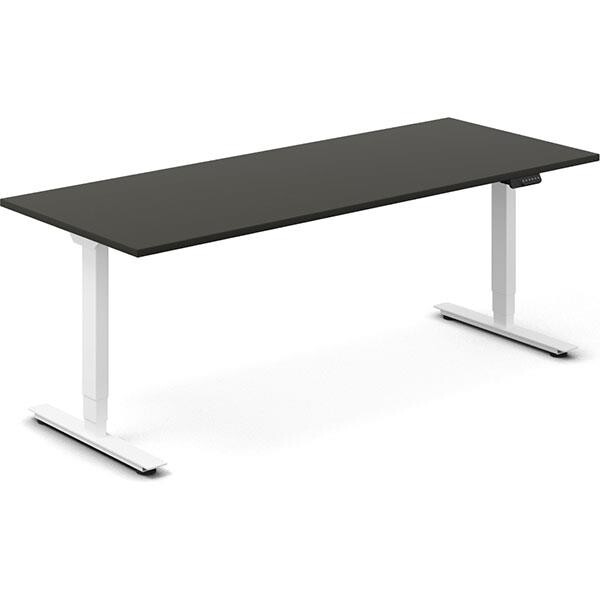 Hæve-sænkebord DNA, Antracit 2000x800 mm 2-ben/Hvid