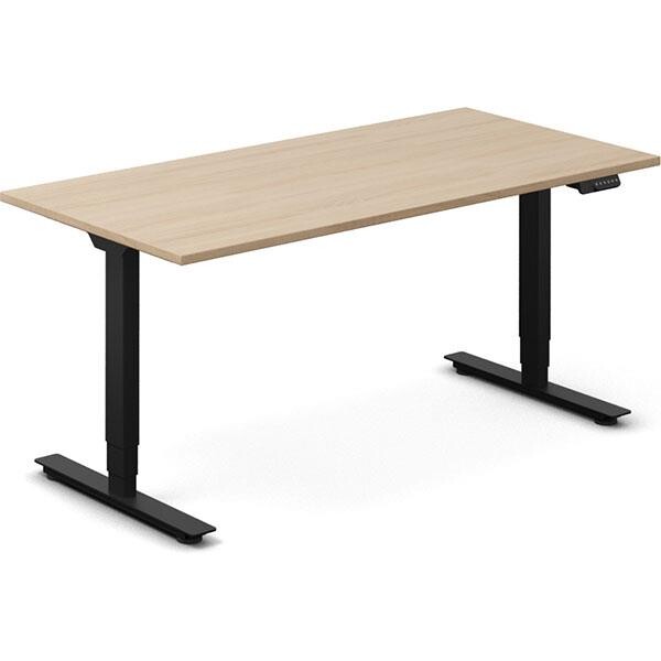 Hæve-sænkebord DNA, Eg 1600x800mm 2-ben/Sort