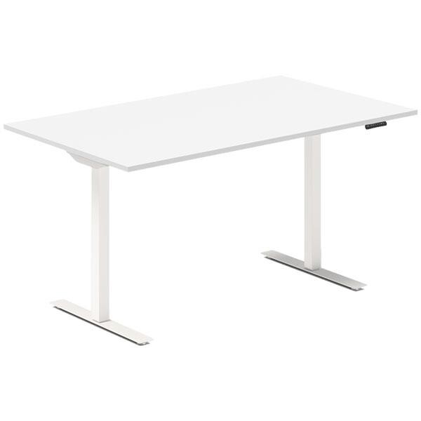 Hæve-sænkebord - DNA - 1400x800 mm - Hvid bordplade/understel