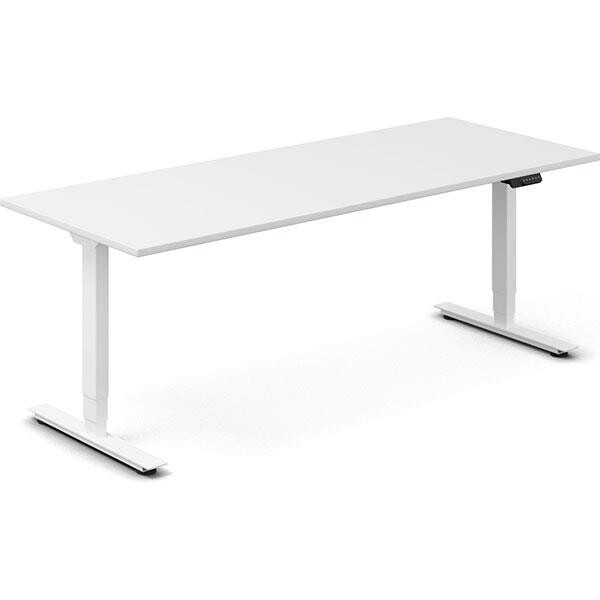 Hæve-sænkebord DNA, Hvid 2000x800mm 2-ben/Hvid