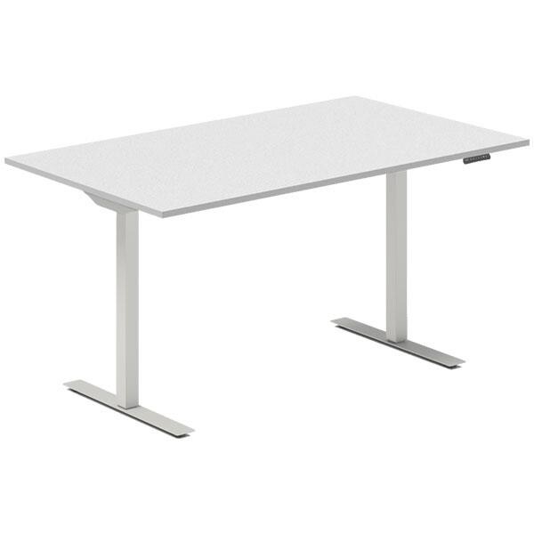 Hæve-sænkebord DNA, Lysgrå 1400x800 mm 2-ben/Alugrå