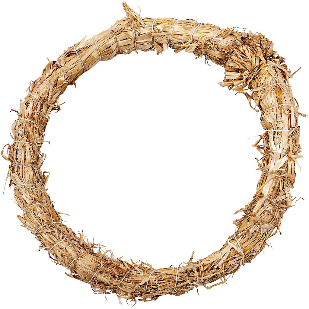 Halmkrans diameter 21 cm - tykkelse 2 cm