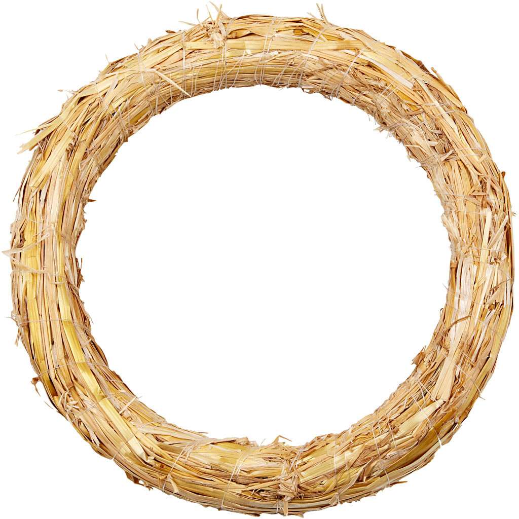 Halmkrans diameter 27 cm - tykkelse 3 cm
