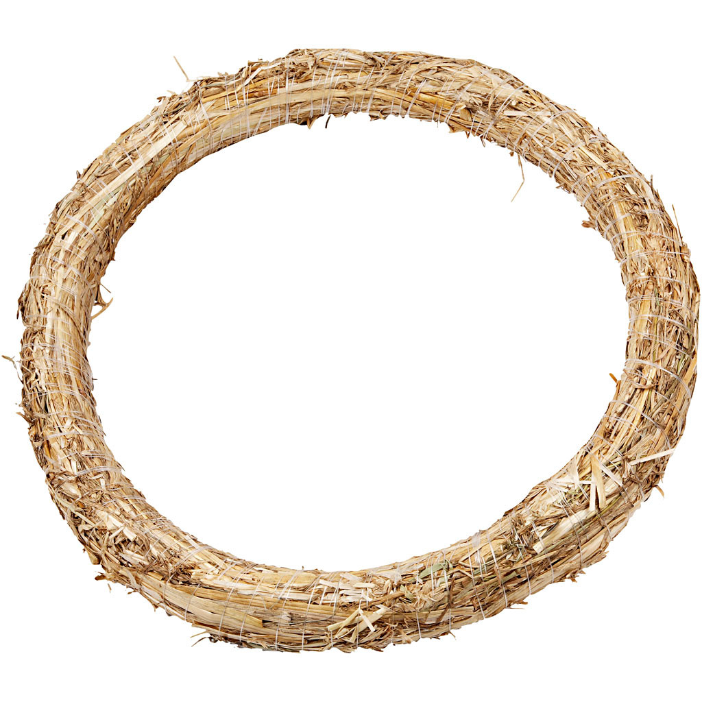 Halmkrans diameter 35 cm - tykkelse 3 cm