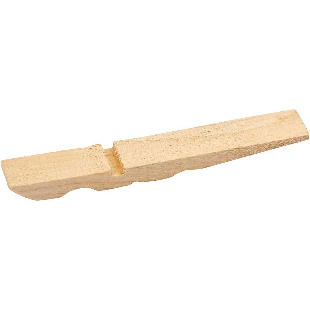 Halv tøjklemme størrelse 7 x 1 x 0,8 cm birk | 100 stk.