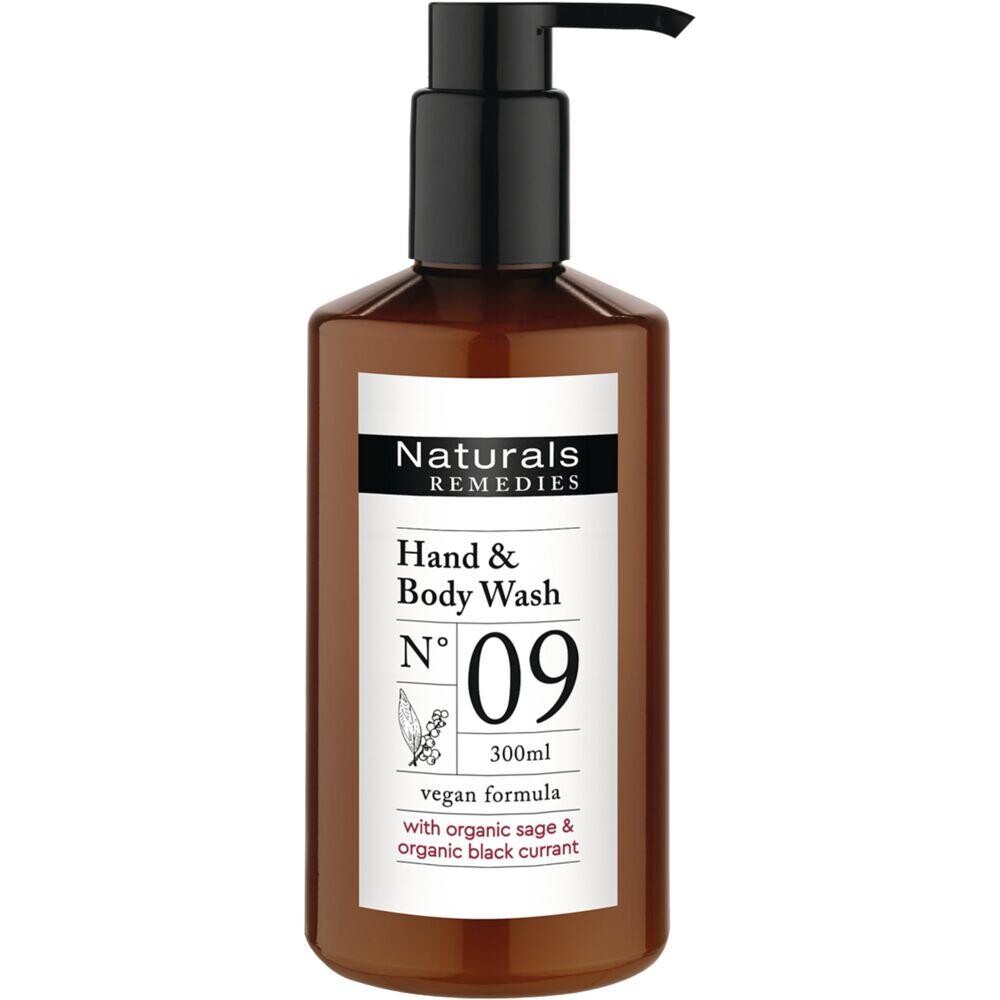 Hand & Body wash Naturals Remedies 300 ml pump dispenser (refil) - 12 stk