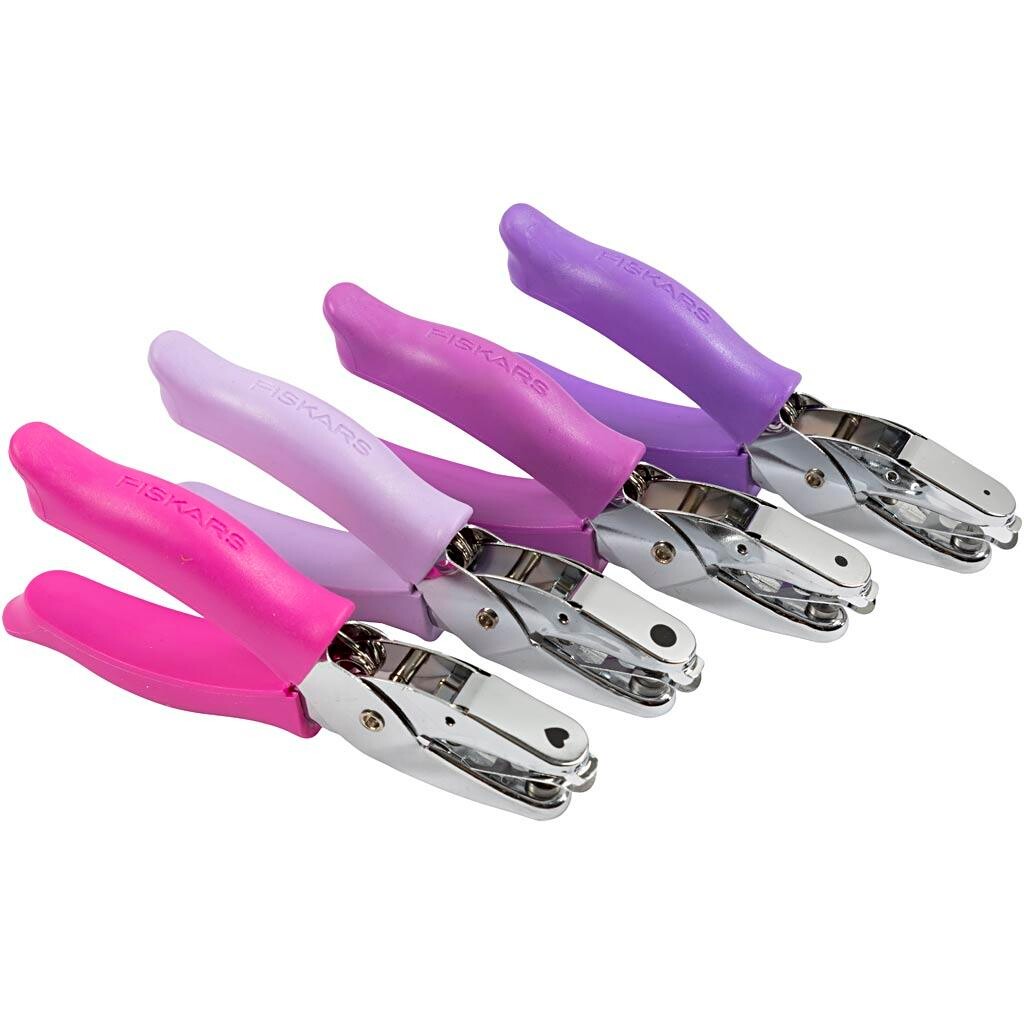 Stansejern - Fiskars Hand Punch - Hulstr. 1,5/3/5/6 mm - 4 stk.