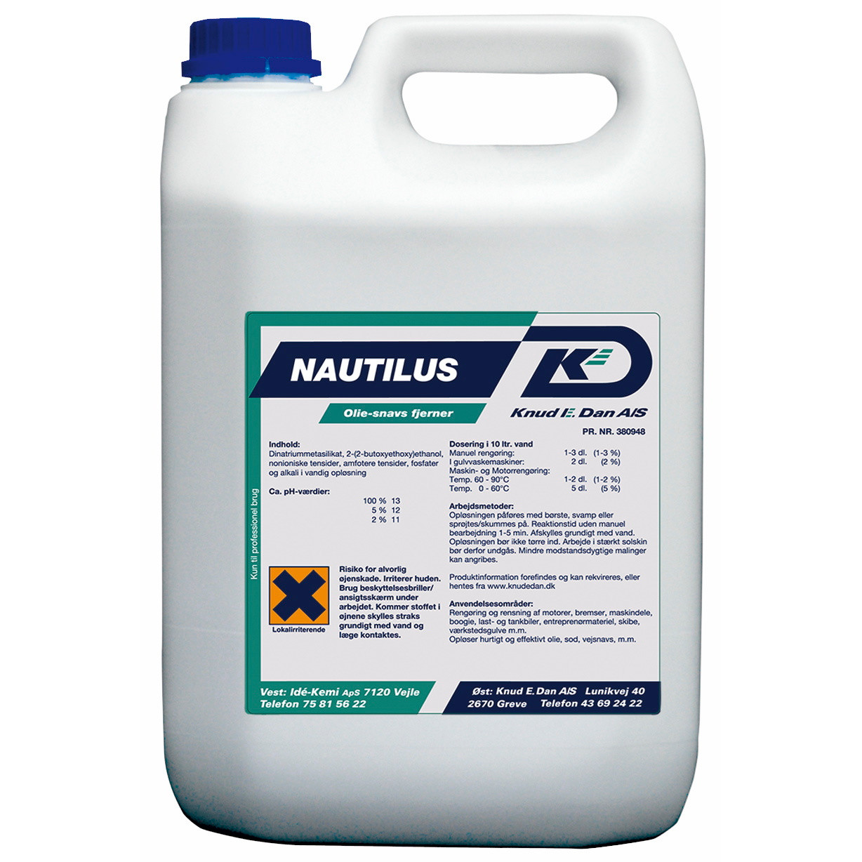 Harpiksfjerner - Nautilus - 5 L dunk - Olie- og snavsfjerner - 3 stk