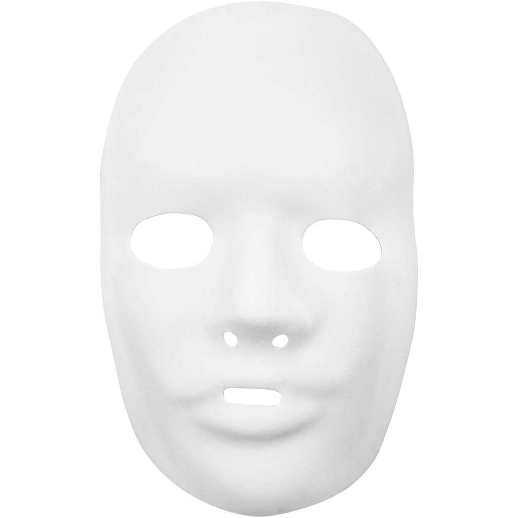 Teatermaske, H: 24 cm, B: 15,5 cm, 1stk.