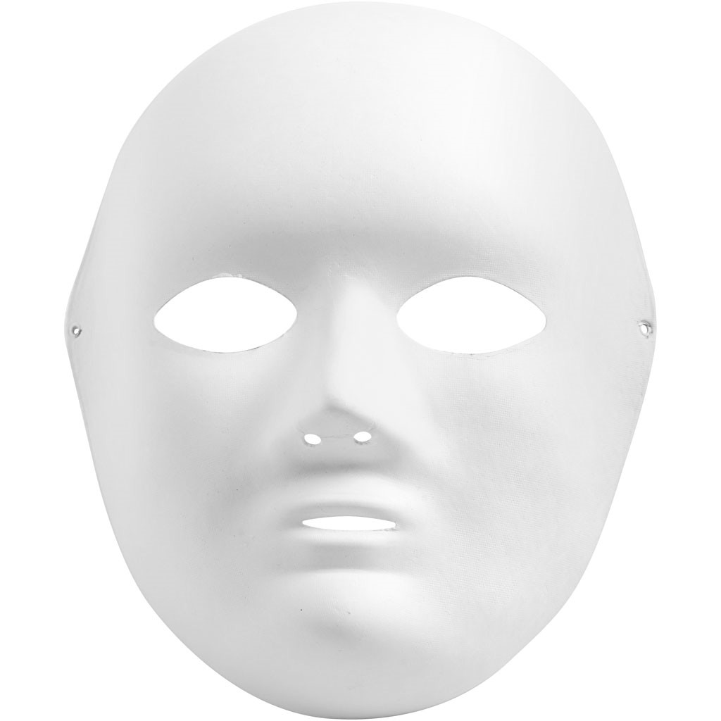 Teatermaske - Høj: 22 cm - Bred: 17 cm - 1 stk.