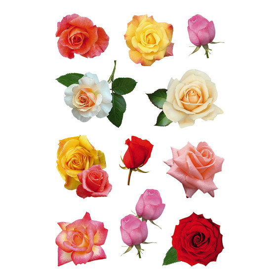 10 stk. Klistermærker Herma rose blossoms 3 sheets - Køb minimum 10 stk.