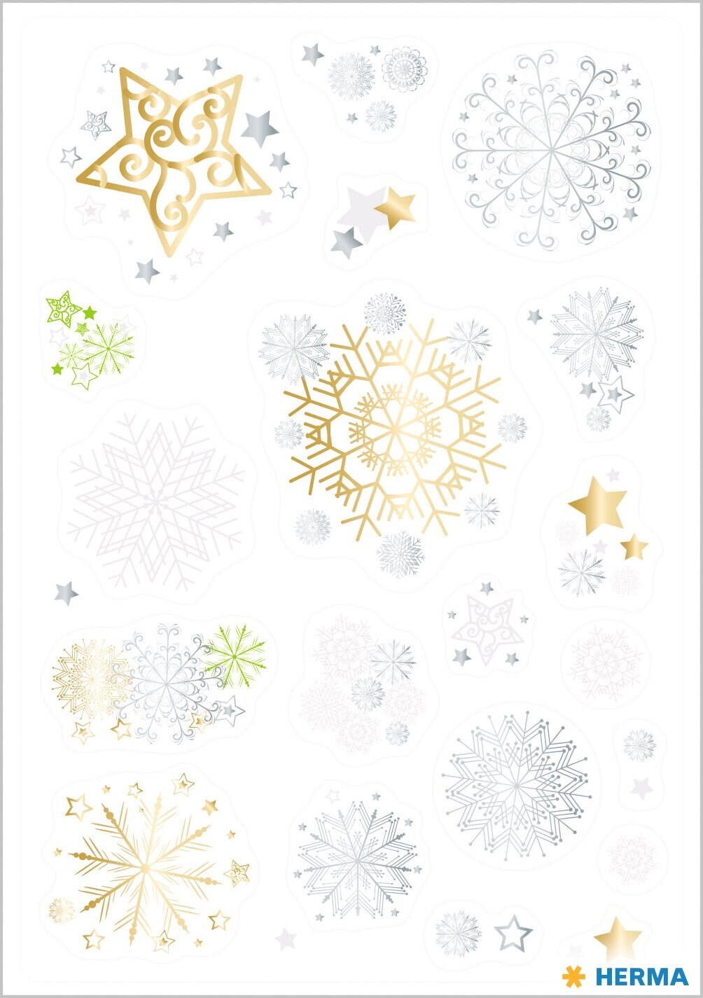 10 stk. Stickers Herma Creative Christmas Stars - Køb minimum 10 stk.