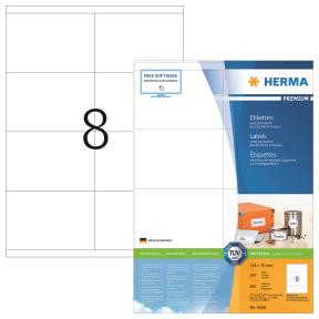 Etiketter - HERMA Premium - A4 - 105x70 mm - Hvid - 800 stk