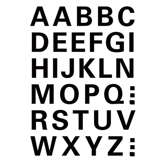 10 stk. Bogstavetiketter - Herma A-Z Vejrbestandig Film - Sort - 15 mm - Køb minimum 10 stk.