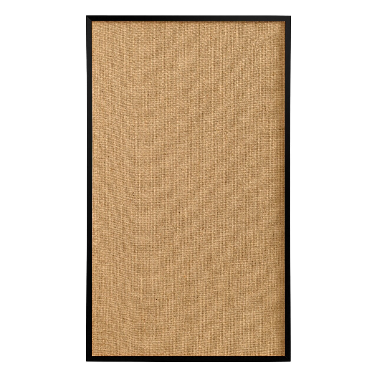 Opslagstavle - Hessian - Sort ramme - 100 x 60 cm - inkl. 5 pins