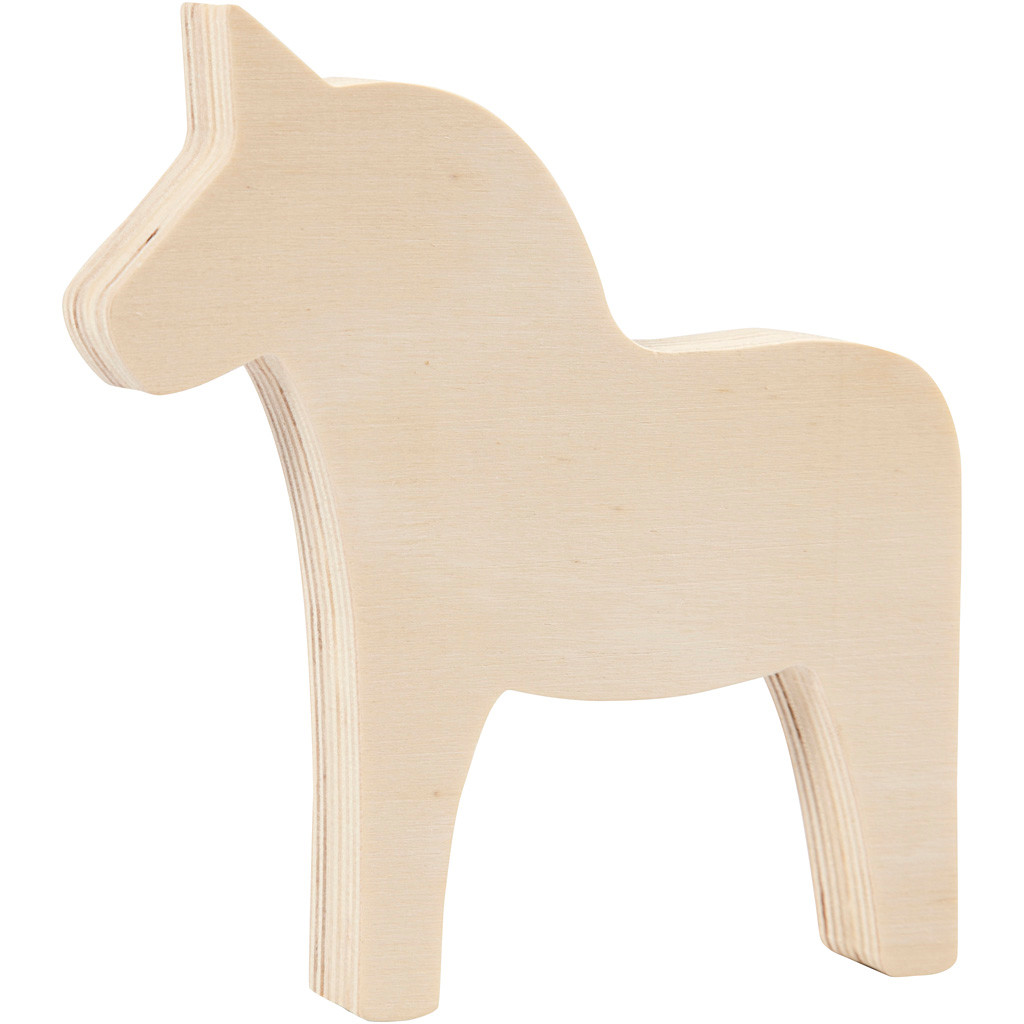 Hest højde 13 cm bredde 12 cm | krydsfiner