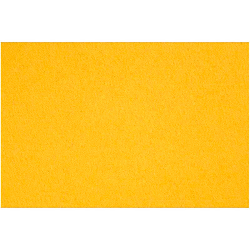 Filt stof ark 42 x 60 cm tykkelse 3 mm - gul
