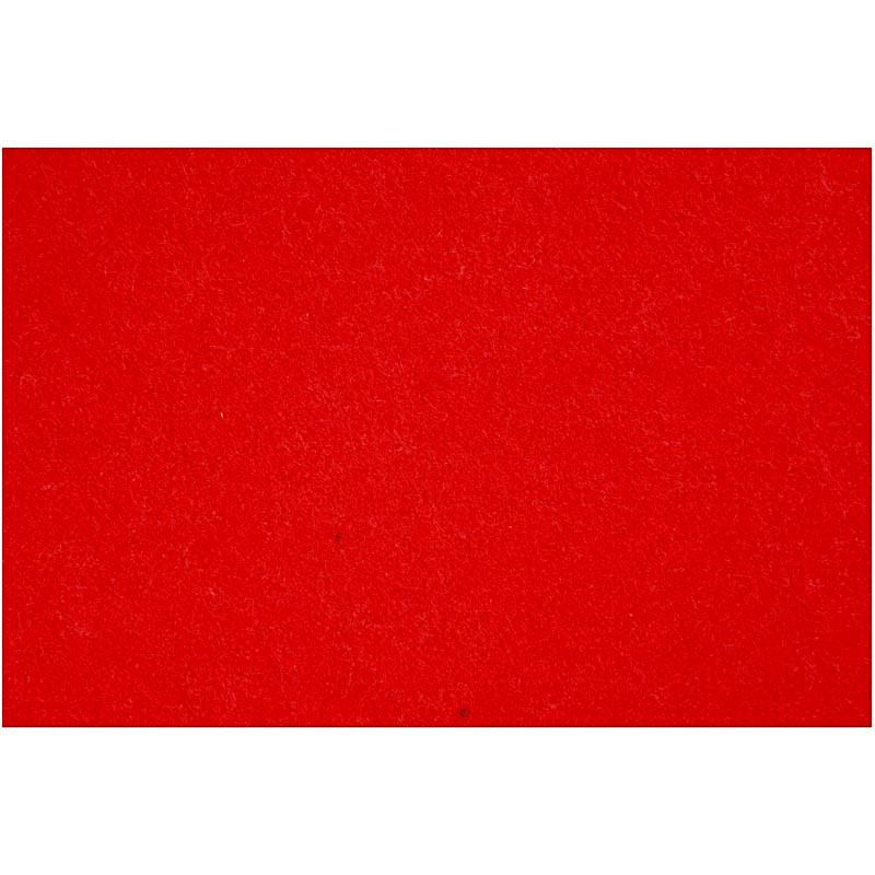 Filt ark 42 x 60 cm tykkelse 3 mm - rød