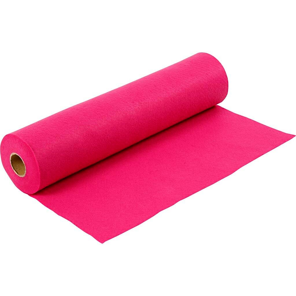 Hobbyfilt, B: 45 cm, tykkelse 1,5-2 mm, 180-200 g, cerise, 5 m/ 1 rl.