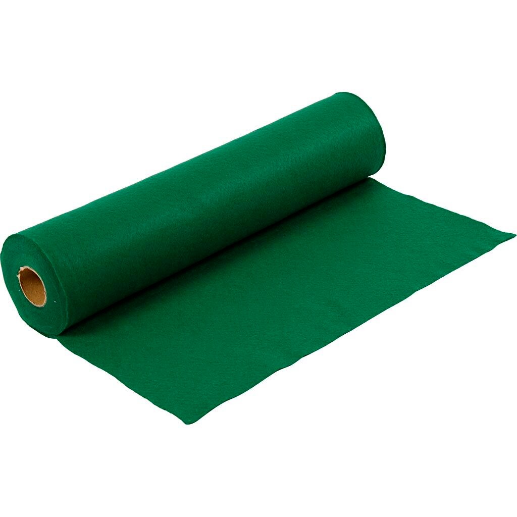 Hobbyfilt, B: 45 cm, tykkelse 1,5-2 mm, 180-200 g, grøn, 5 m/ 1 rl.