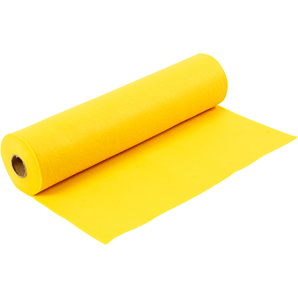 Filt 45 cm bred tykkelse 1,5 mm gul - 5 meter