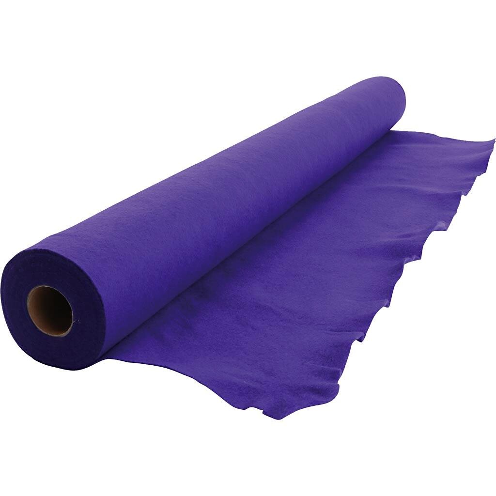 Hobbyfilt, B: 90 cm, tykkelse 1,5-2 mm, lilla, 5 m/ 1 rl.