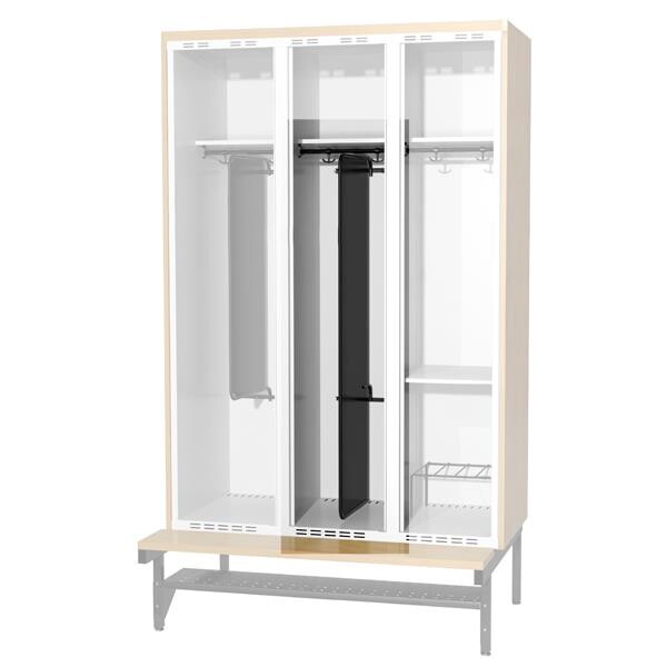 Høj skillevæg - 1220 mm x 446 mm - Grå