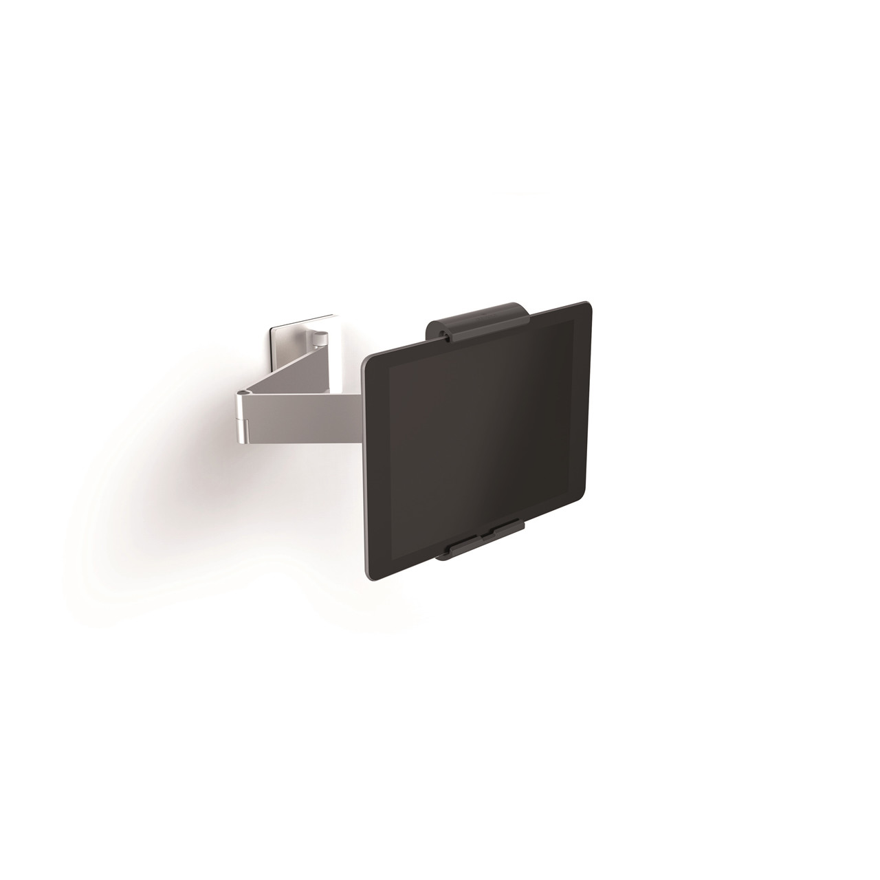 Tablet holder til væg med drejelig arm sølv