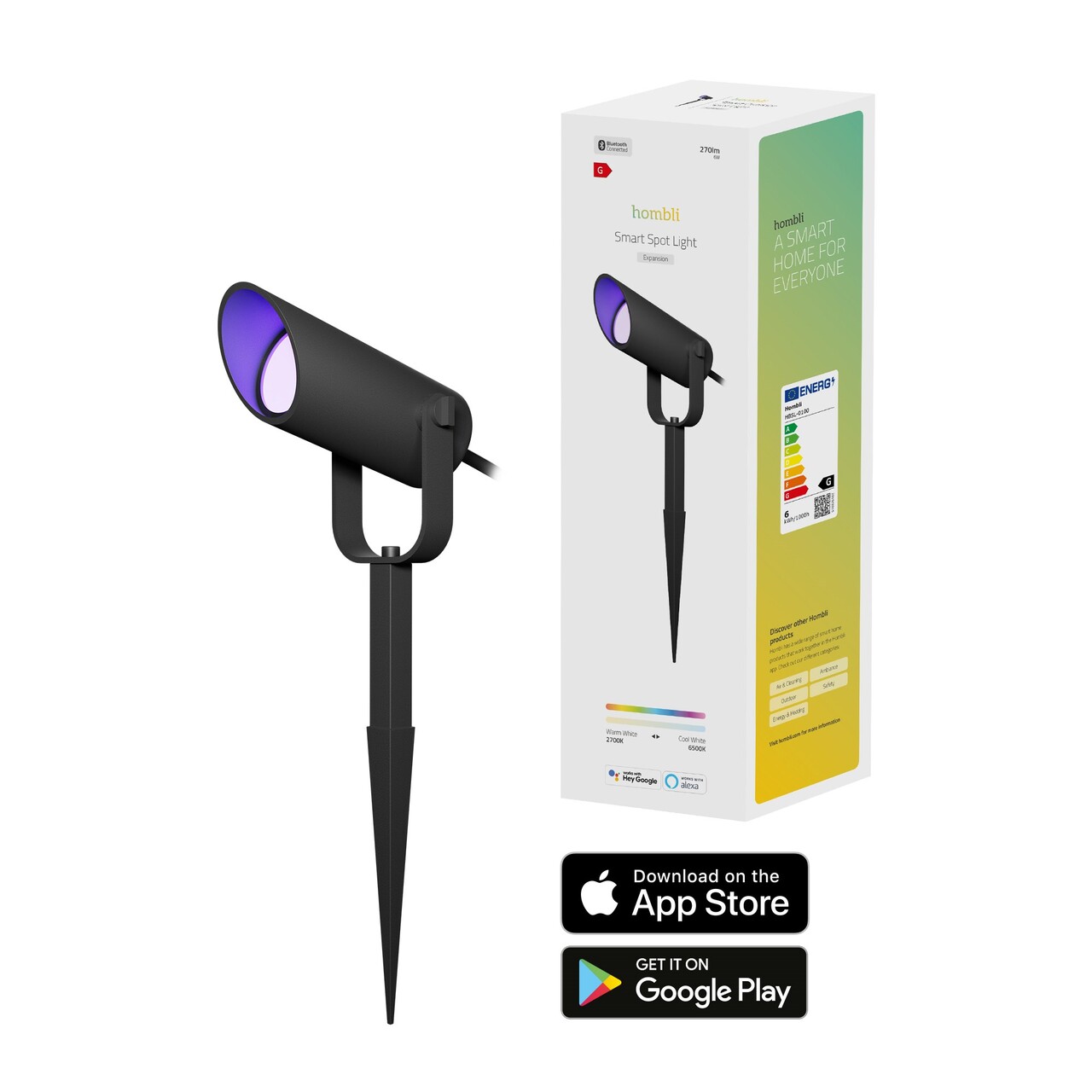 Udendørs spotlight - Hombli Smart Spot Light - RGB - 1 stk