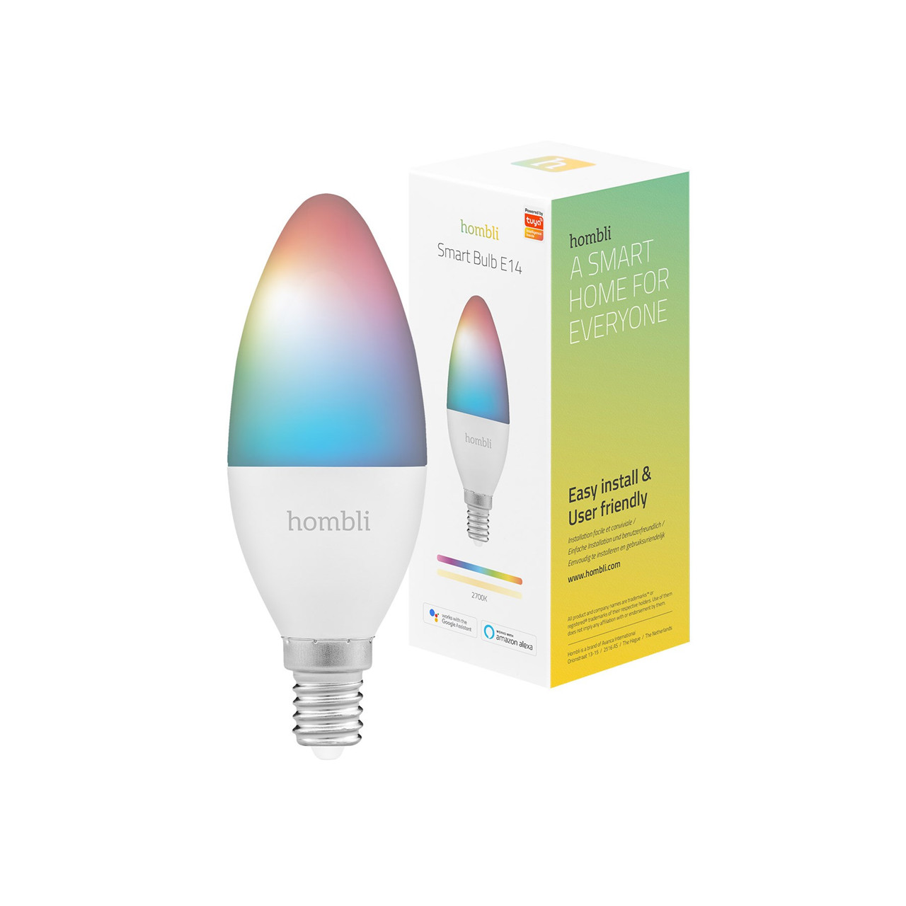 Smart pære Hombli Smart Bulb 4.5W RGB & CCT (E14)