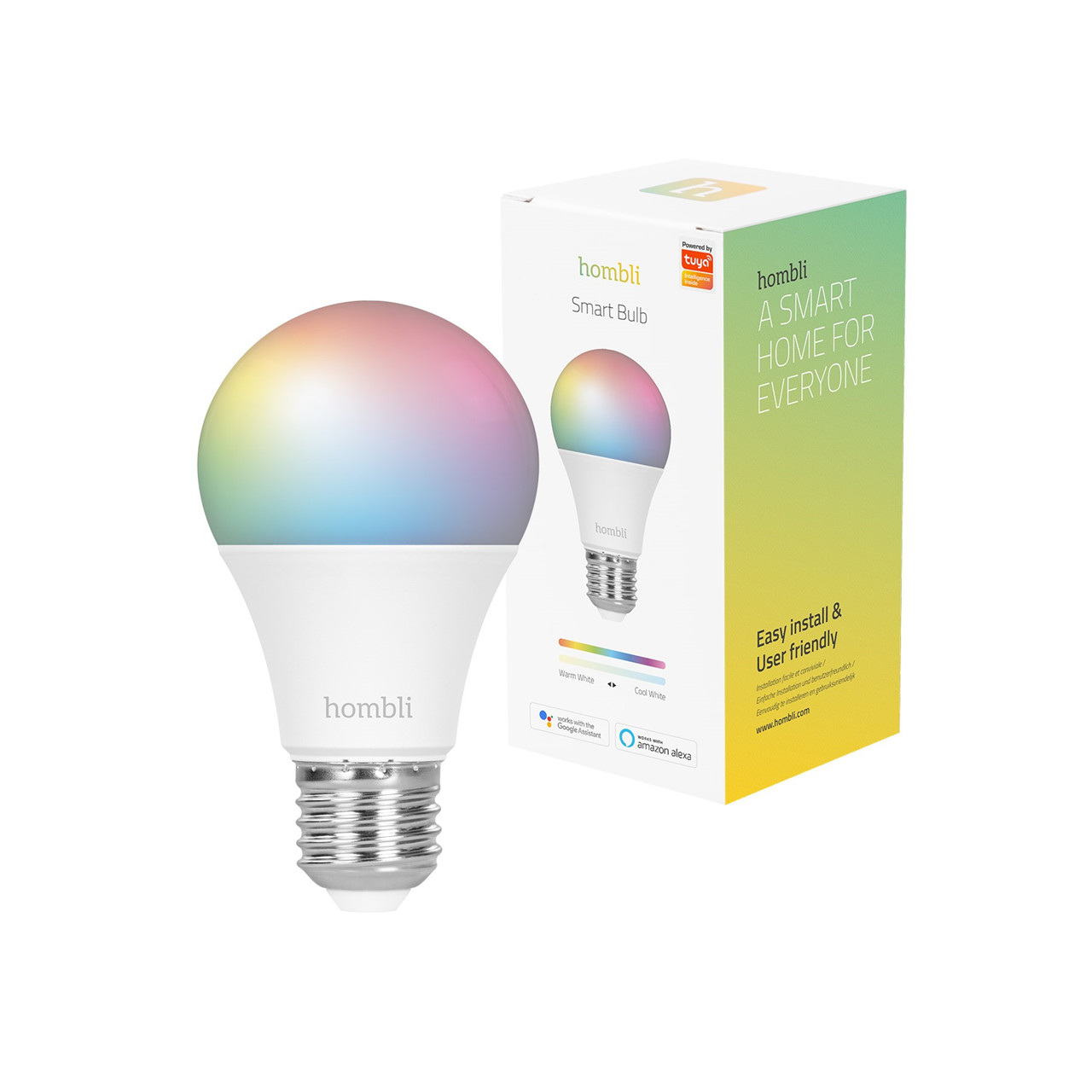 Smart pære Hombli Smart Bulb 9W RGB & CCT (E27)