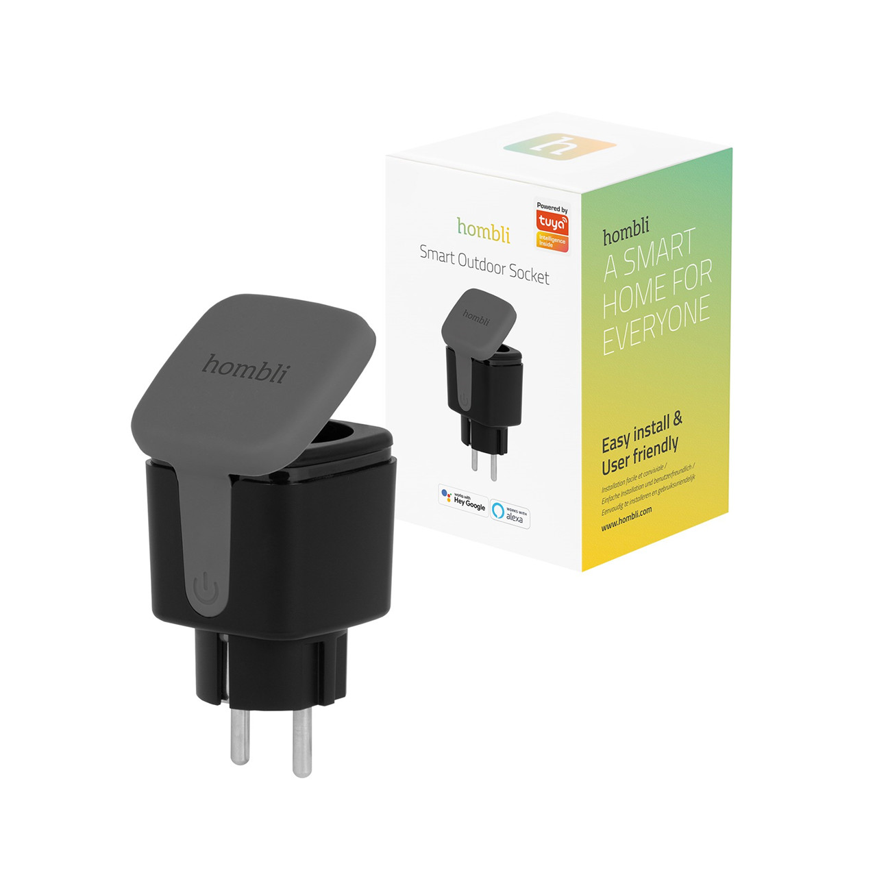 Udendørs stikkontakt - Hombli Smart Outdoor Socket - WiFi - Sort