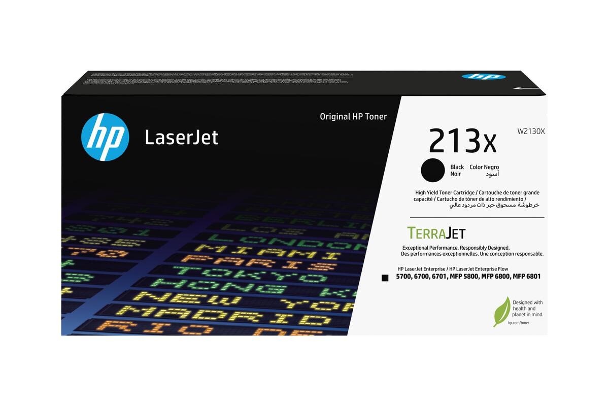 Lasertoner - HP 213X - Sort - High Yield