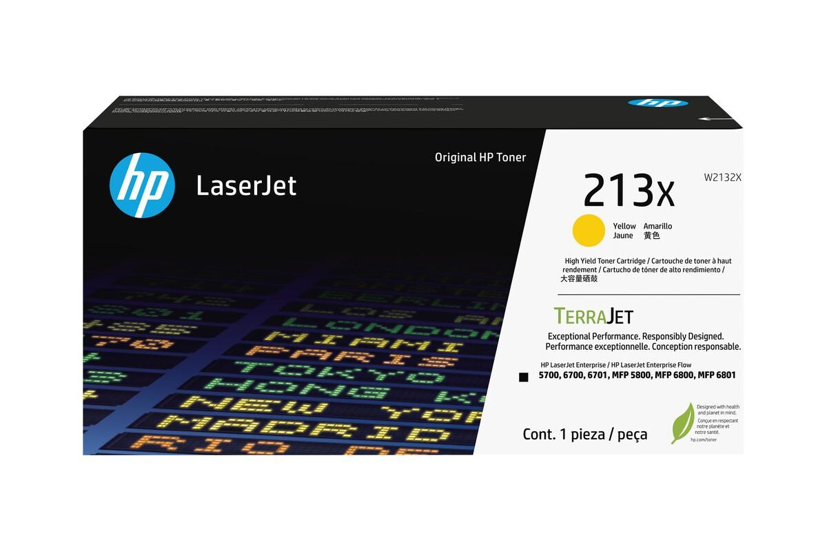 Lasertoner HP 213X High Yield Yellow Original LaserJet Cartridge (~6