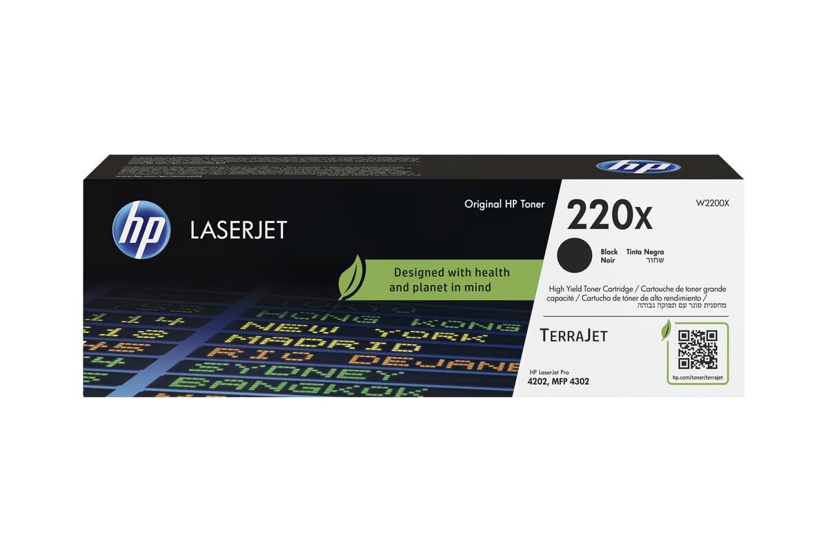 HP 220X, Lasertoner, Sort, 7.500 sider
