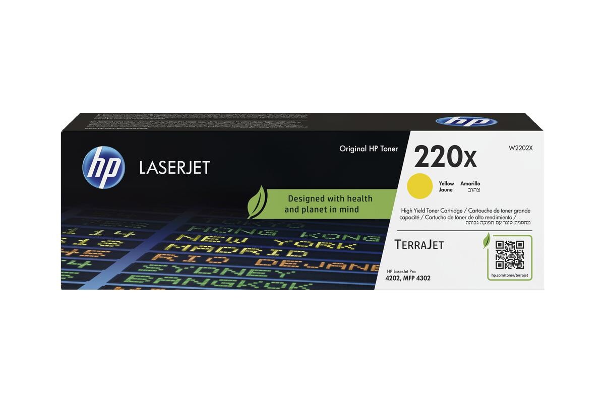 HP 220X, Lasertoner, Gul, 5.500 sider