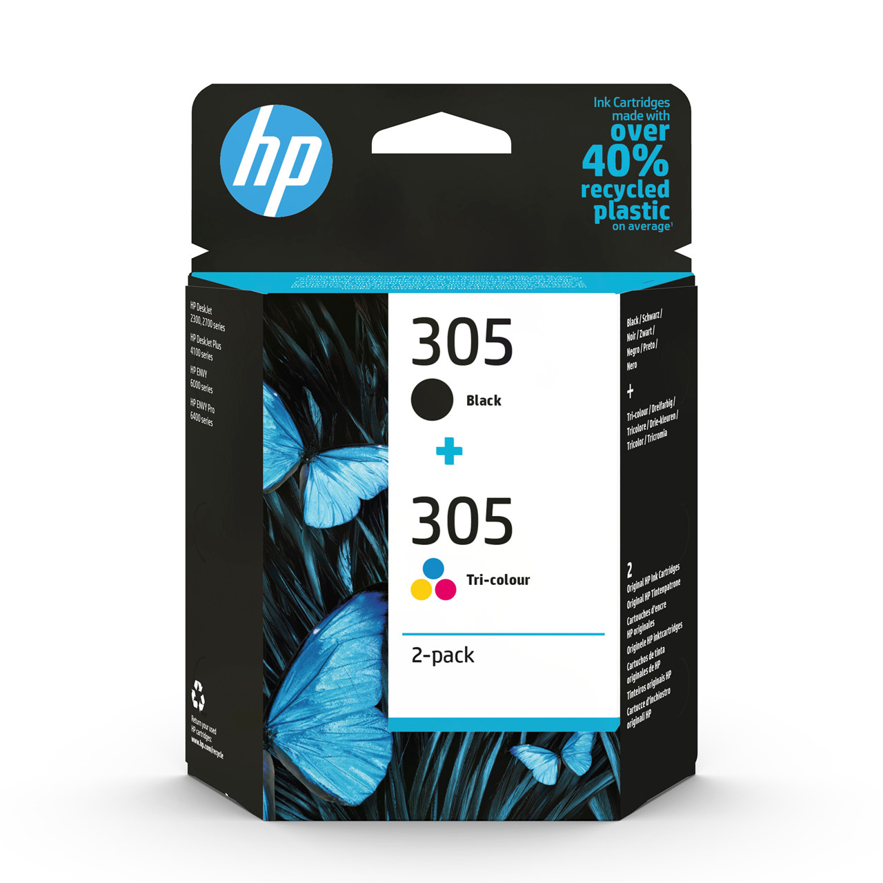 HP 305, Blækpatron, Sort & Farve, Sampak
