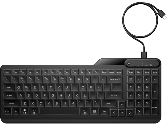 HP tastatur 400 Backlit Wired black