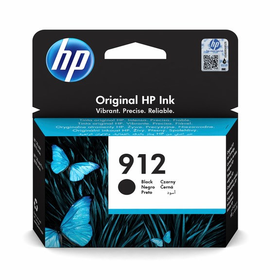 Blækpatron - HP 912 - Sort - Ca. 300 sider