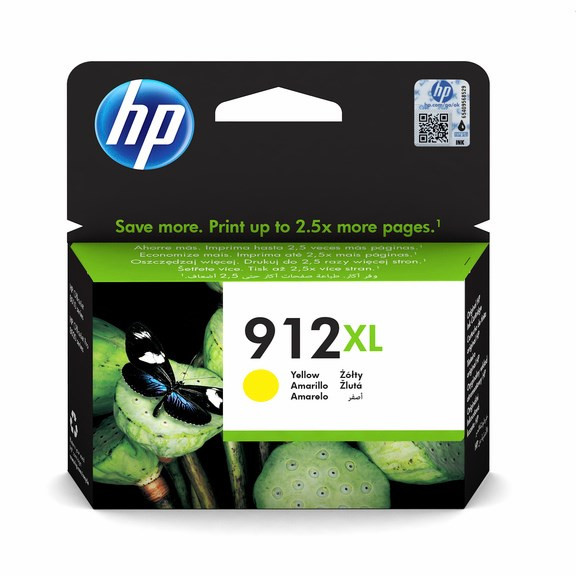 HP 912XL, Blækpatron, Gul, 825 sider