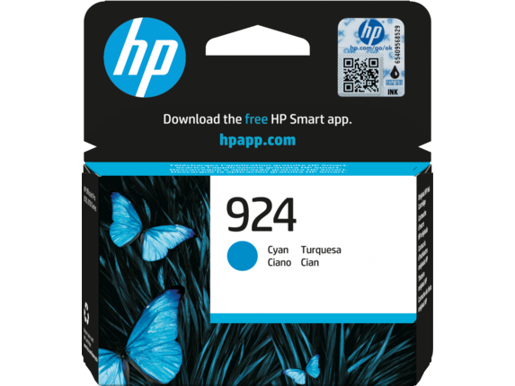 Blækpatroner HP 924 Cyan Original Ink Cartridge