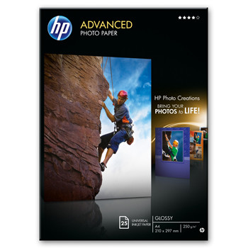 Fotopapir - HP Advanced Glossy - A4 250g - 25 ark